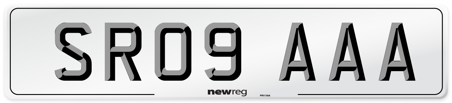 SR09 AAA Number Plate from New Reg